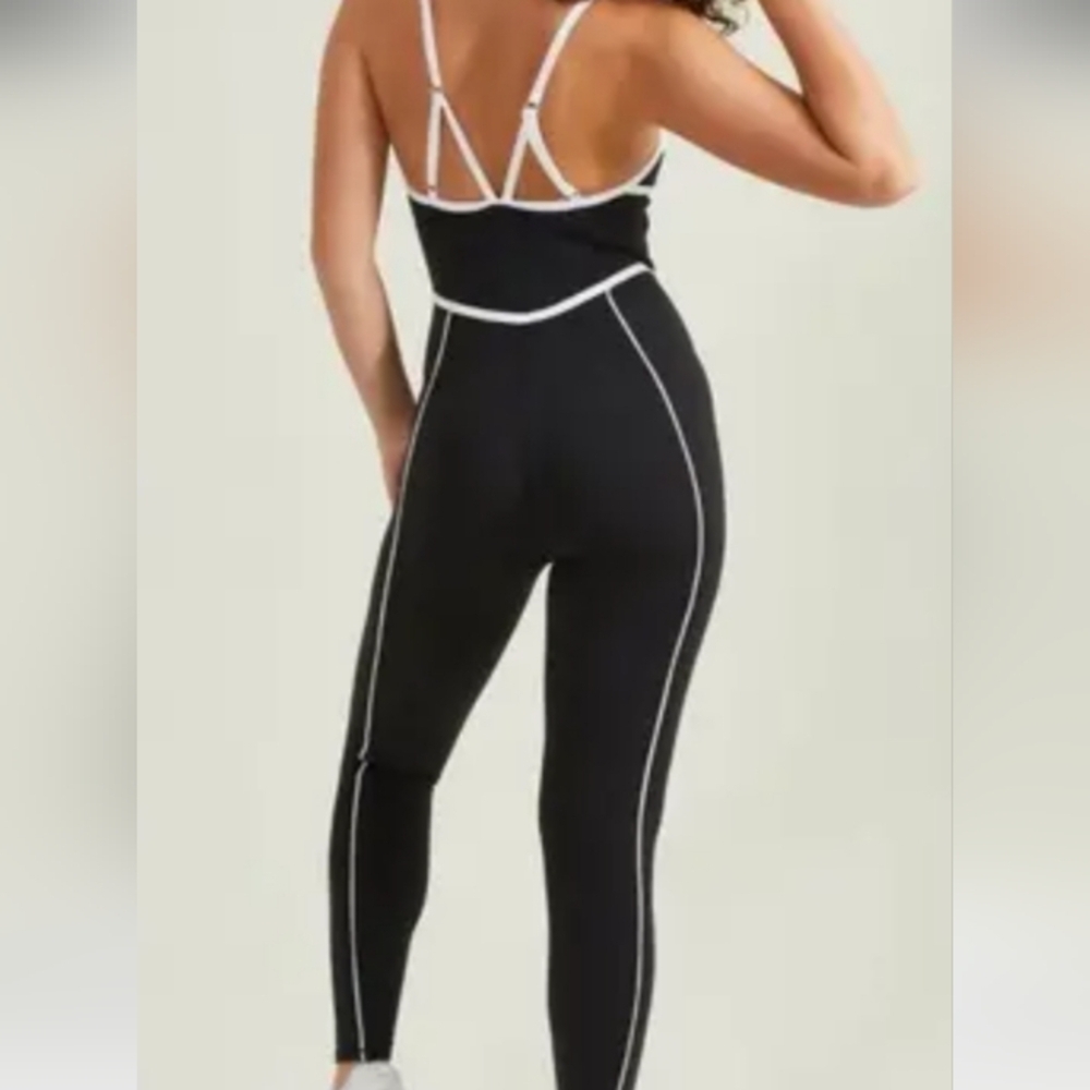 Altar'd State Black Jumpsuit with White Accents - Picture 6 of 12